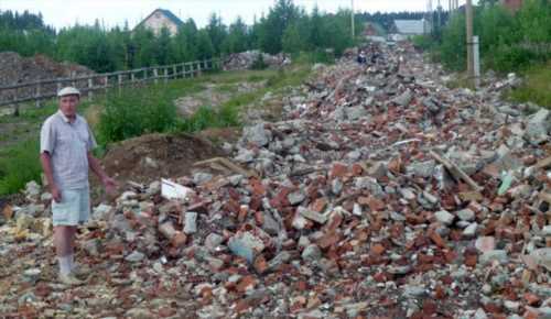 Будівельне сміття в якості наповнювача