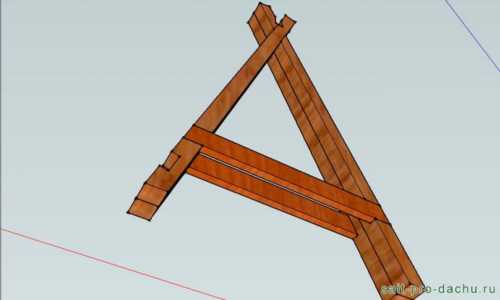 Як я робив дачні дерев' /></div>
</p>
<p>Щоб остаточно зібрати несучий каркас знадобиться ще одна двометрова дошка перетином 150 × 50 мм і ста шістдесяти сантиметровий відрізок планки 100 × 35 мм.</p>
<p><div style=